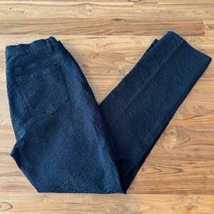 Lafayette 148 Pants Women’s 8 Black Textured Straight Leg Pants 30” Inseam